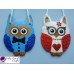 Owl Decor Set - Owl Wall Hanging - Owl Wall Decor - Blue Owl Decor - Couple Owl Decor - Owl Wedding Decor - Wall Hanging - Salt Dough Hanger